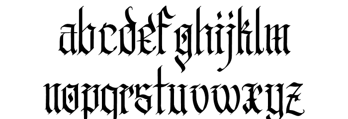 Posyden-Regular Font LOWERCASE