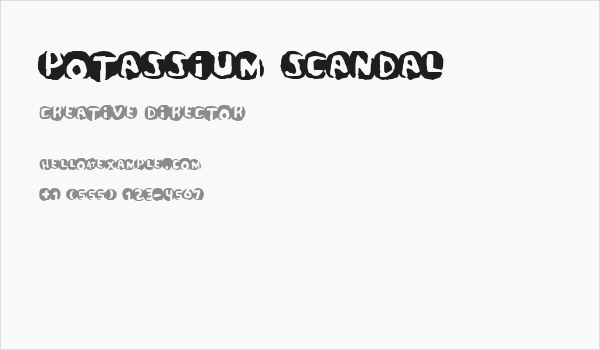 Potassium Scandal Business Card