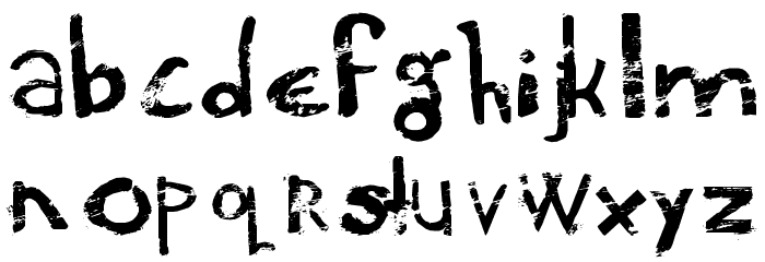 Potato Press Font LOWERCASE
