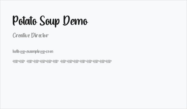 Potato Soup Demo Business Card