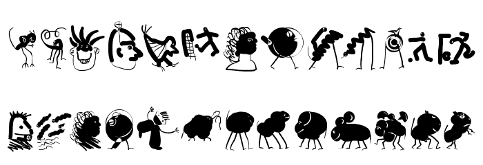PotatoMonsters Font LOWERCASE