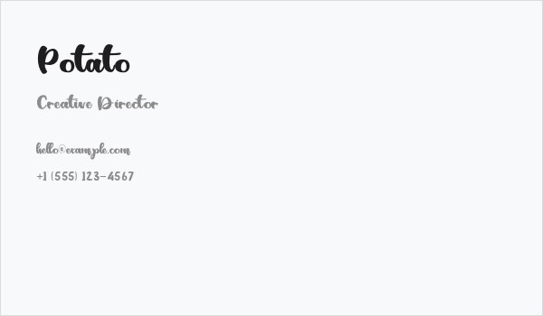 Potato Business Card