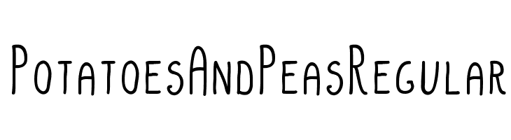 PotatoesAndPeasRegular Font