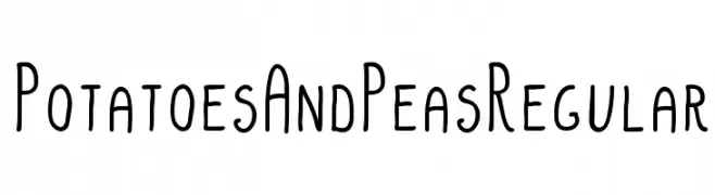 PotatoesAndPeasRegular  تنزيل الخطوط