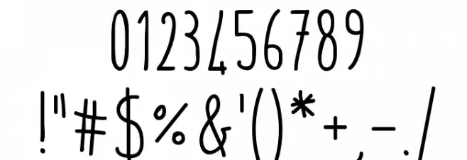 PotatoesAndPeasRegular Font OTHER CHARS