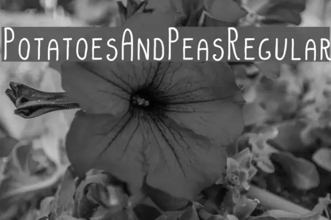PotatoesAndPeasRegular Font examples