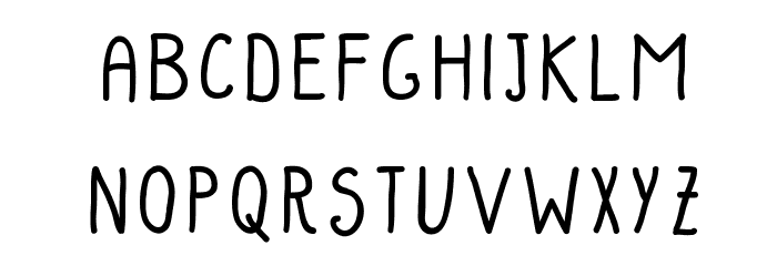PotatoesAndPeasRegular Font LOWERCASE
