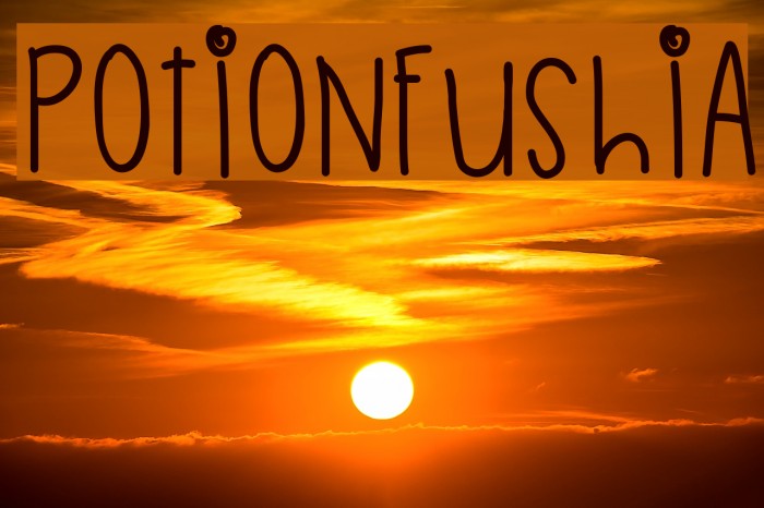 PotionFushia Font examples