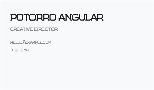 Potorro Angular Business Card