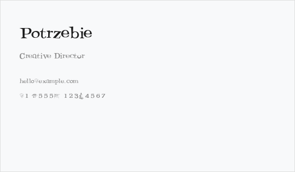 Potrzebie Business Card