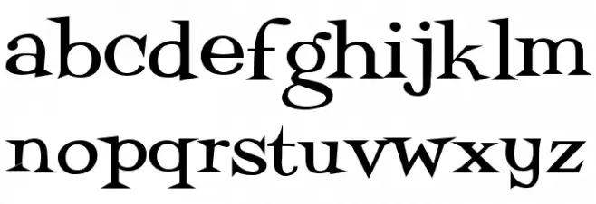 Potrzebie फ़ॉन्ट लोअरकेस