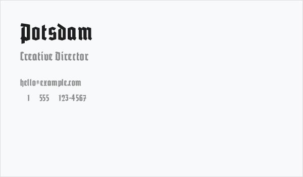 Potsdam Business Card