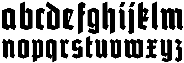 Potsdam Font LOWERCASE