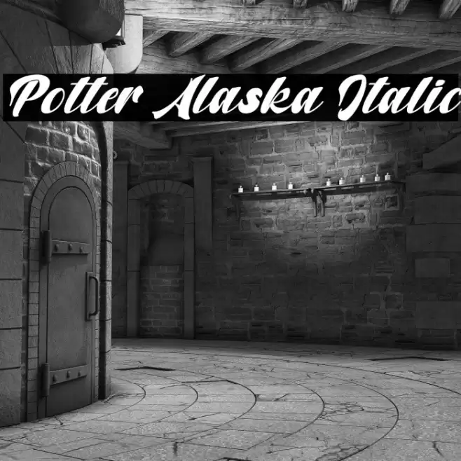 Potter Alaska Italic Font examples