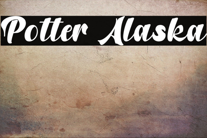 Potter Alaska Font examples