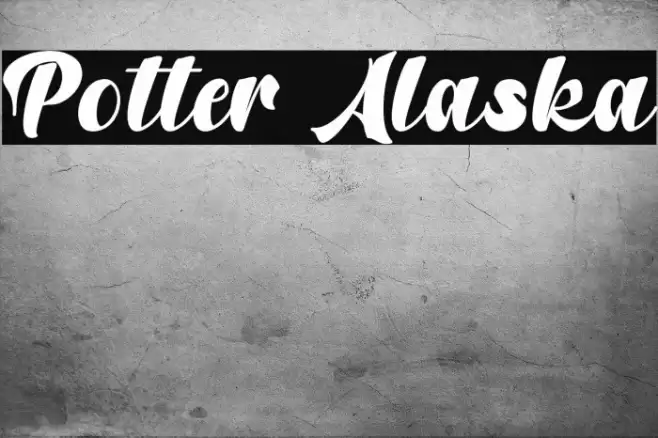 Potter Alaska Font examples