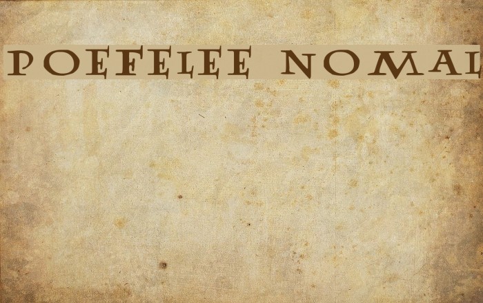 PotterFuseLetter Normal Font examples