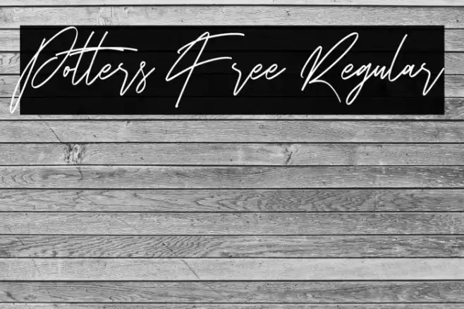 Potters Free Regular Caratteri examples