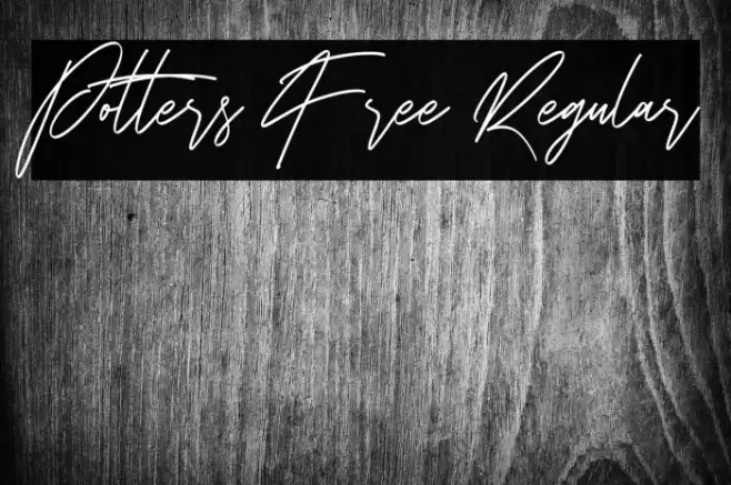 Potters Free Regular Caratteri examples