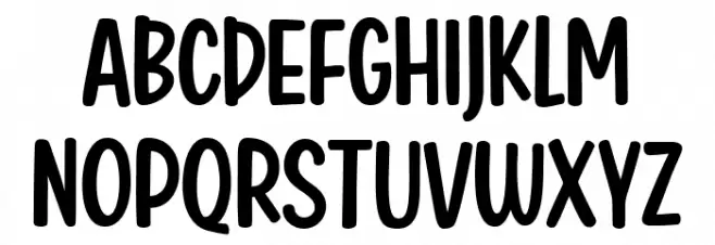 Pottery Wheel Regular 字体 大写