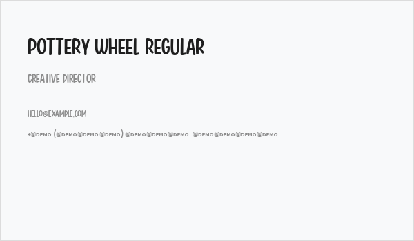 Pottery Wheel Regular Business Card