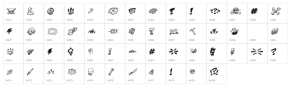 PottyMouth BB Character Map