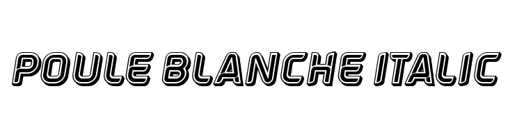 Poule Blanche Italic  नि: शुल्क फ़ॉन्ट्स डाउनलोड