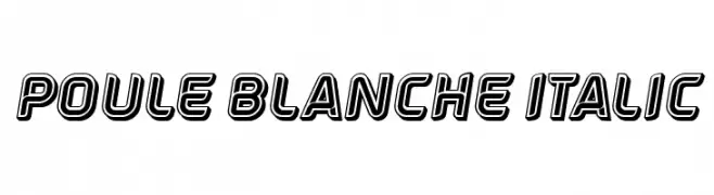 Poule Blanche Italic  baixar fontes gratis