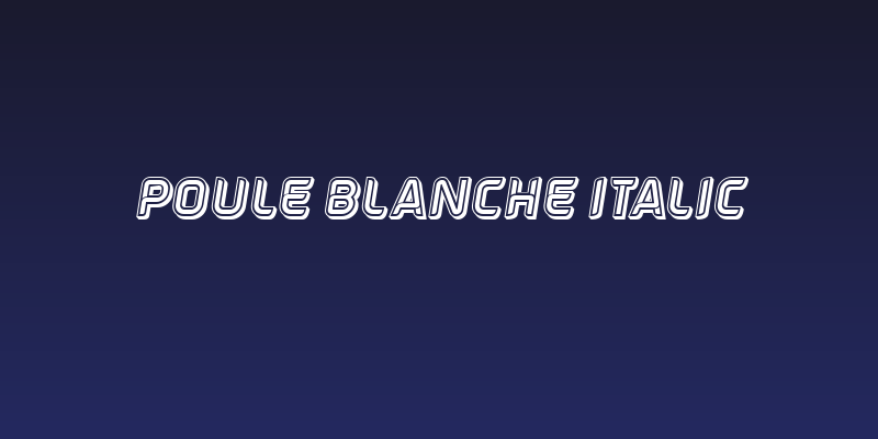 Poule Blanche Italic Social Header