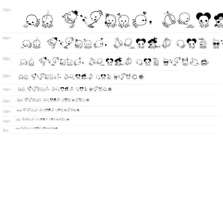 Poulpi Font Waterfall