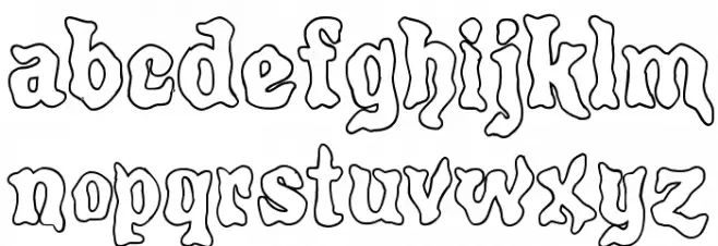 Poultrygeist Out Font LOWERCASE