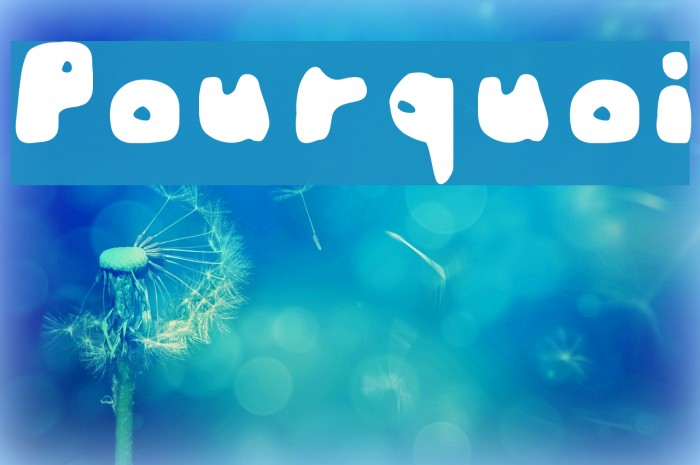Pourquoi Font examples