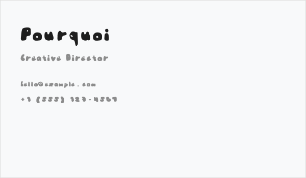 Pourquoi Business Card