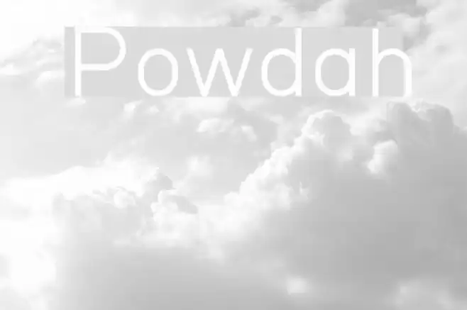 Powdah Font examples