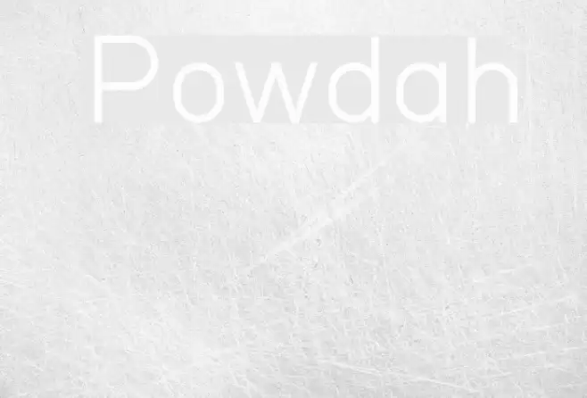 Powdah Font examples