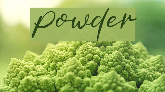 Powder Font examples