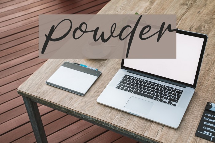 Powder Font examples
