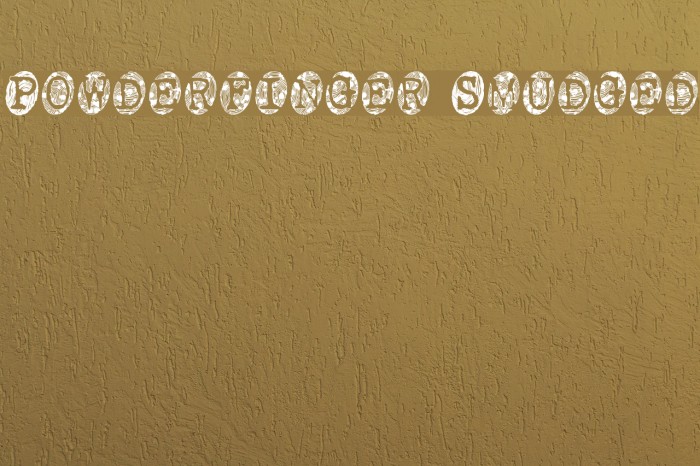 Powderfinger Smudged Font examples