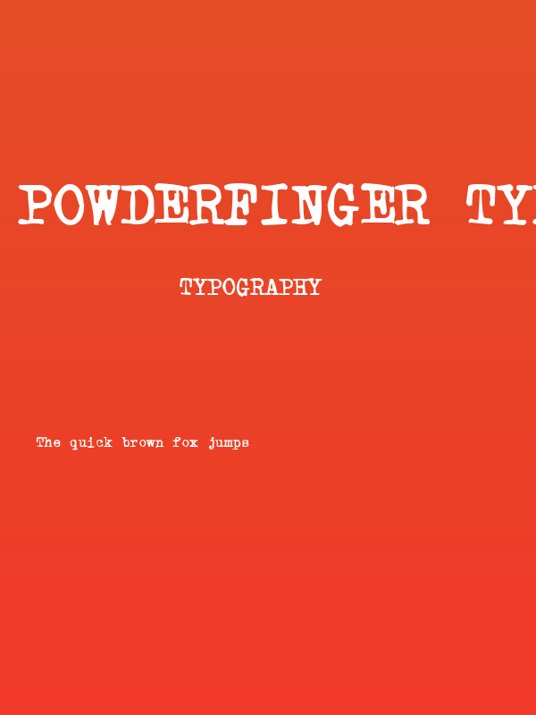 Powderfinger Type Poster