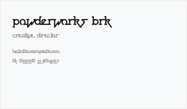 Powderworks BRK Business Card