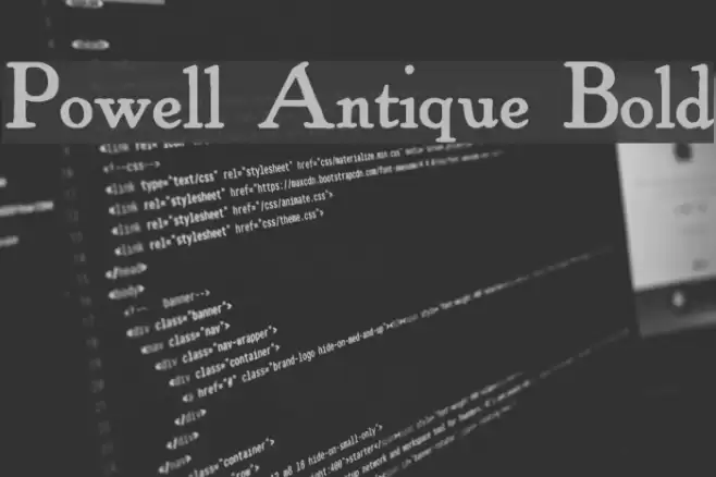 Powell Antique Bold Font examples