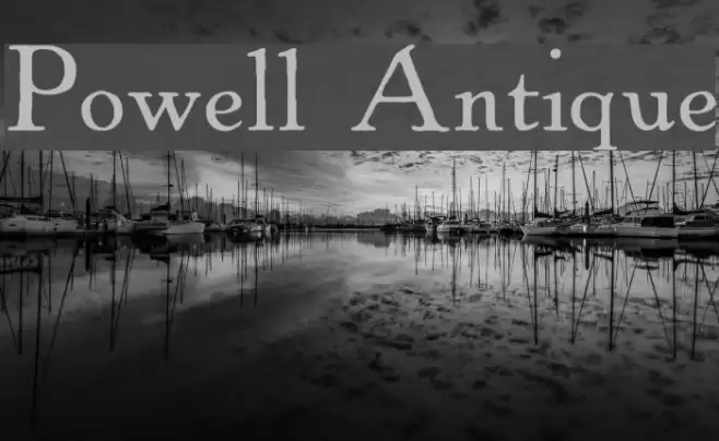 Powell Antique Font examples