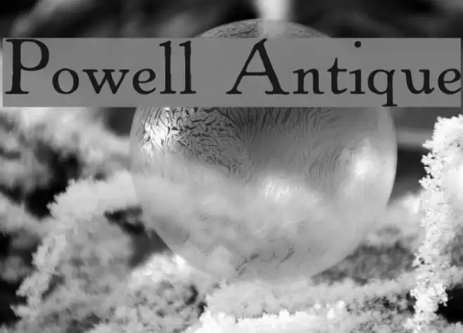 Powell Antique Font examples