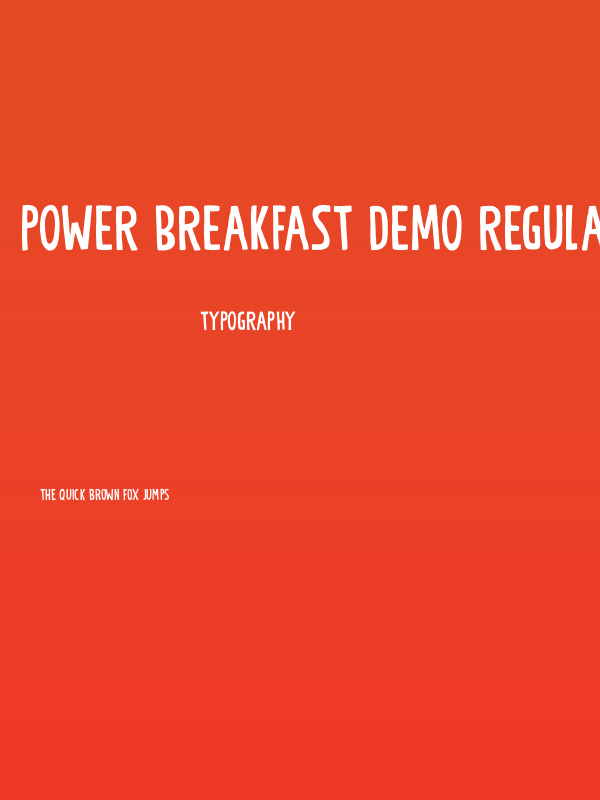 Power Breakfast DEMO Regular Poster