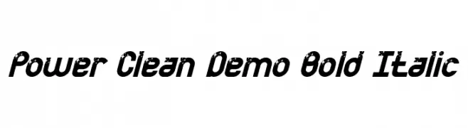 Power Clean Demo Bold Italic Font
