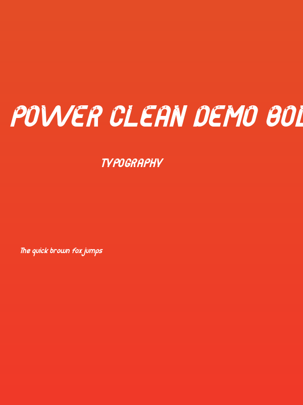 Power Clean Demo Bold Italic Poster