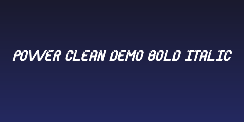 Power Clean Demo Bold Italic Social Header