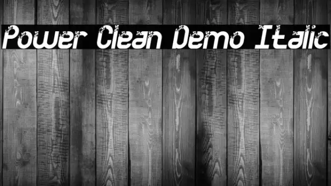 Power Clean Demo Italic फ़ॉन्ट examples