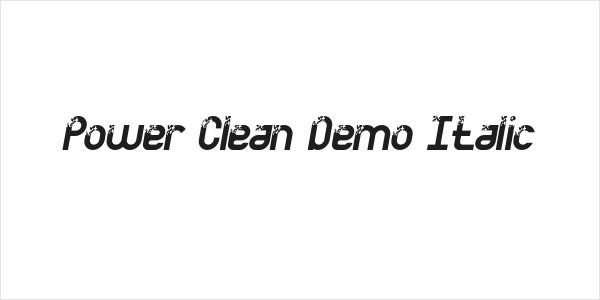 Power Clean Demo Italic Logo