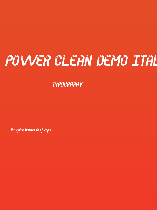 Power Clean Demo Italic Poster